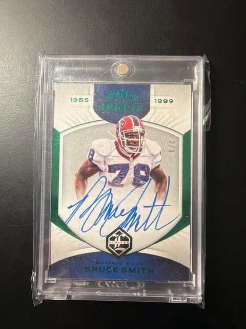 2018 Panini Limited Bruce Smith Emerald Ring of Honor /3 Auto #ROH-BS Bills 2018 Panini Limited Bruce Smith Emerald Ring of Honor /3 Auto #ROH-BS Bills