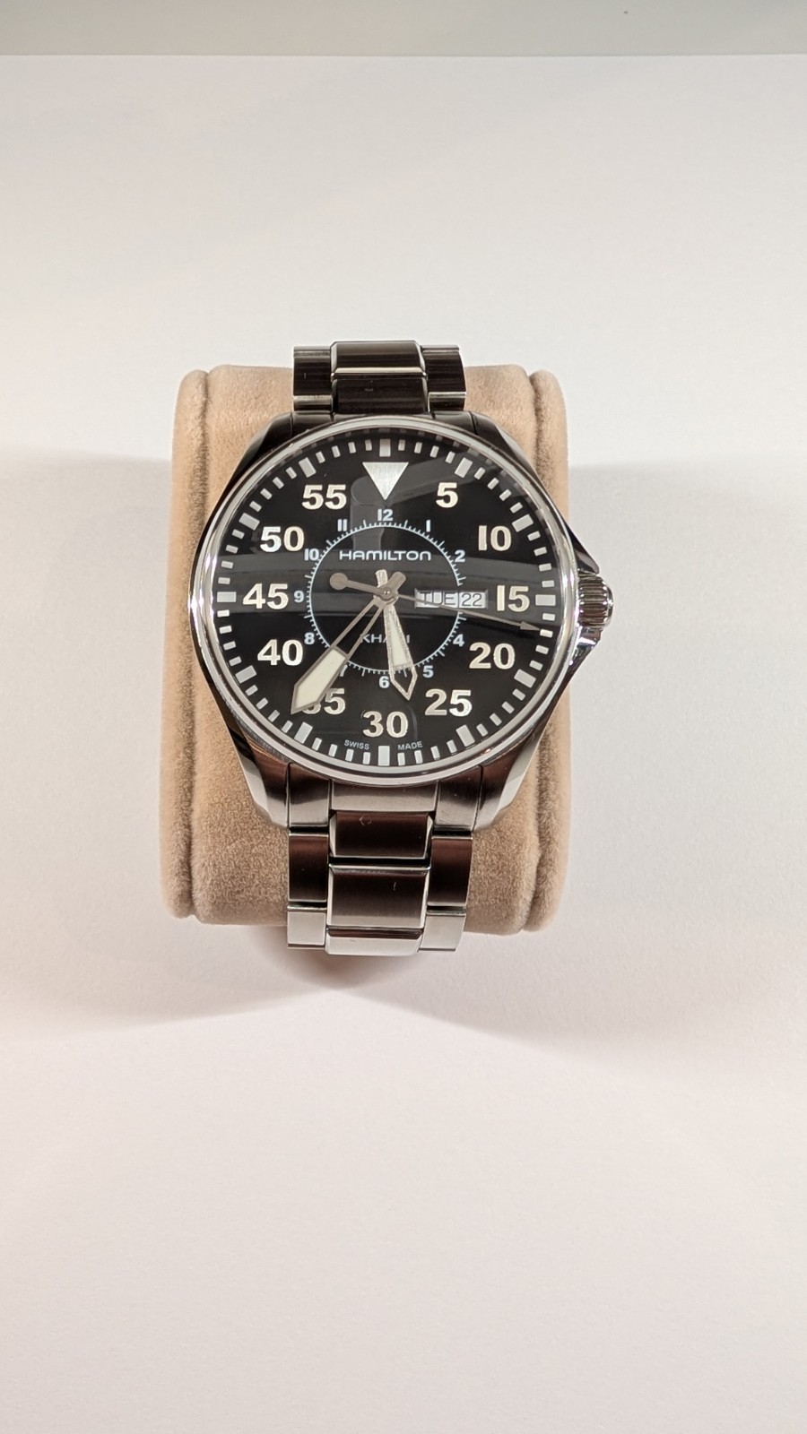 [Excellent] Hamilton Khaki Pilot Day Date 42mm H646110 Stainless Men's Watch