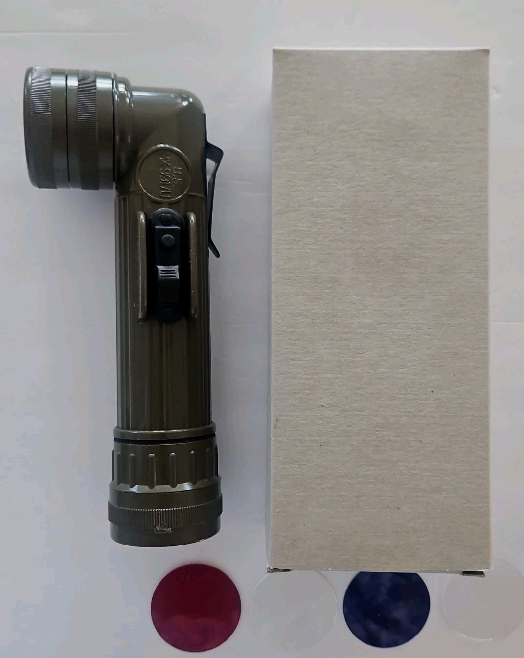 Vintage Military (New Old Stock) Fulton Angle Head Flashlight MX-991/U USA  