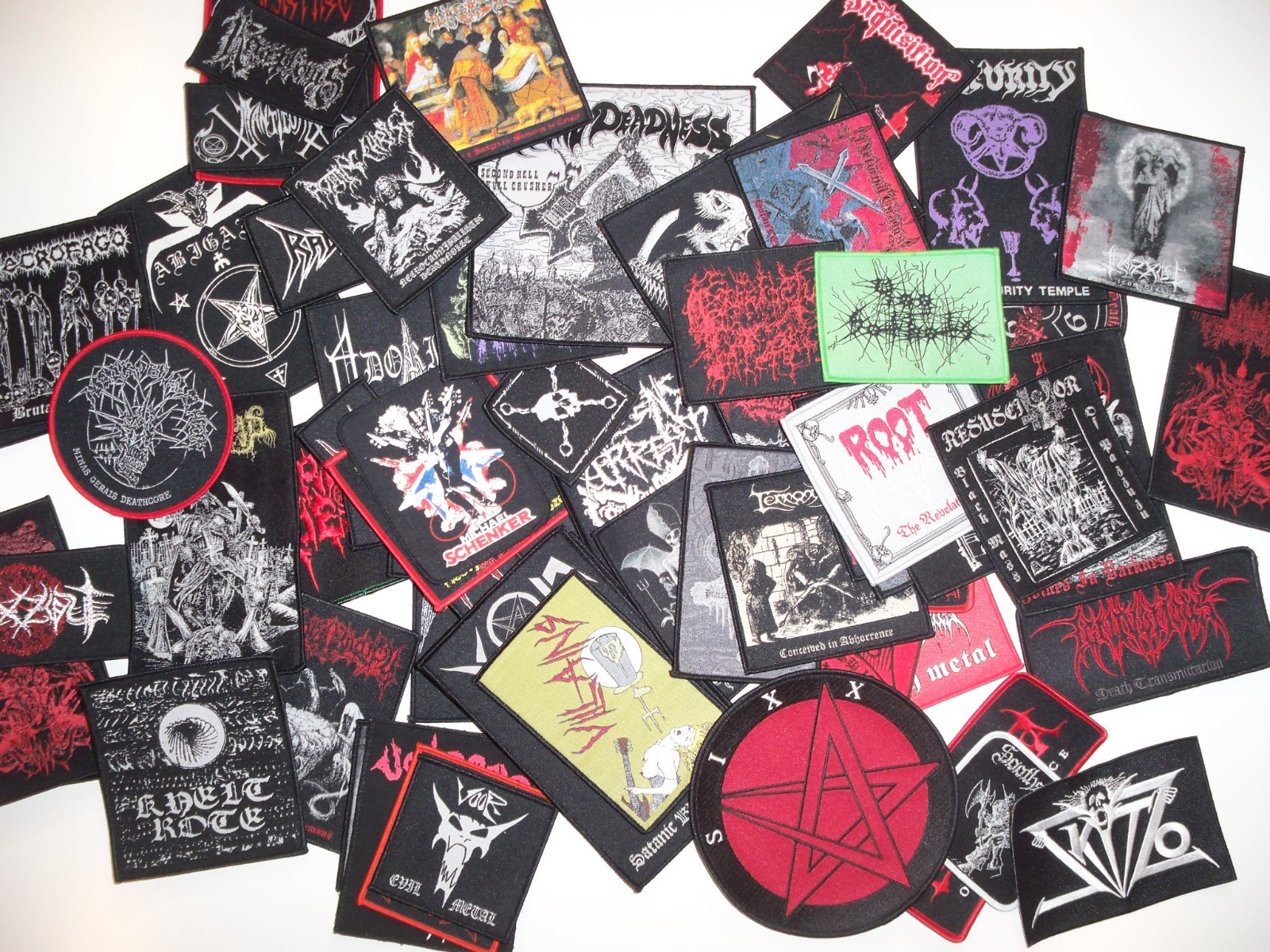 SINGLE DIE-HARD METAL PATCHES, 110 designs (Nuclear War Now)