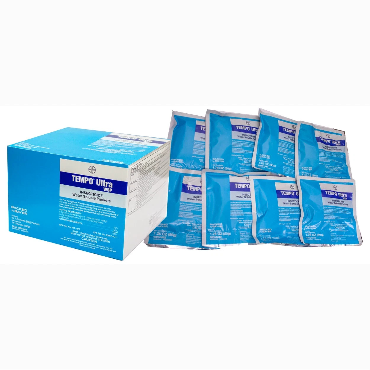 Tempo Ultra WSP Insecticide - 1 box (8 packets x 50g) by Envu Tempo Ultra WSP Insecticide - 1 box (8 packets x 50g) by Envu