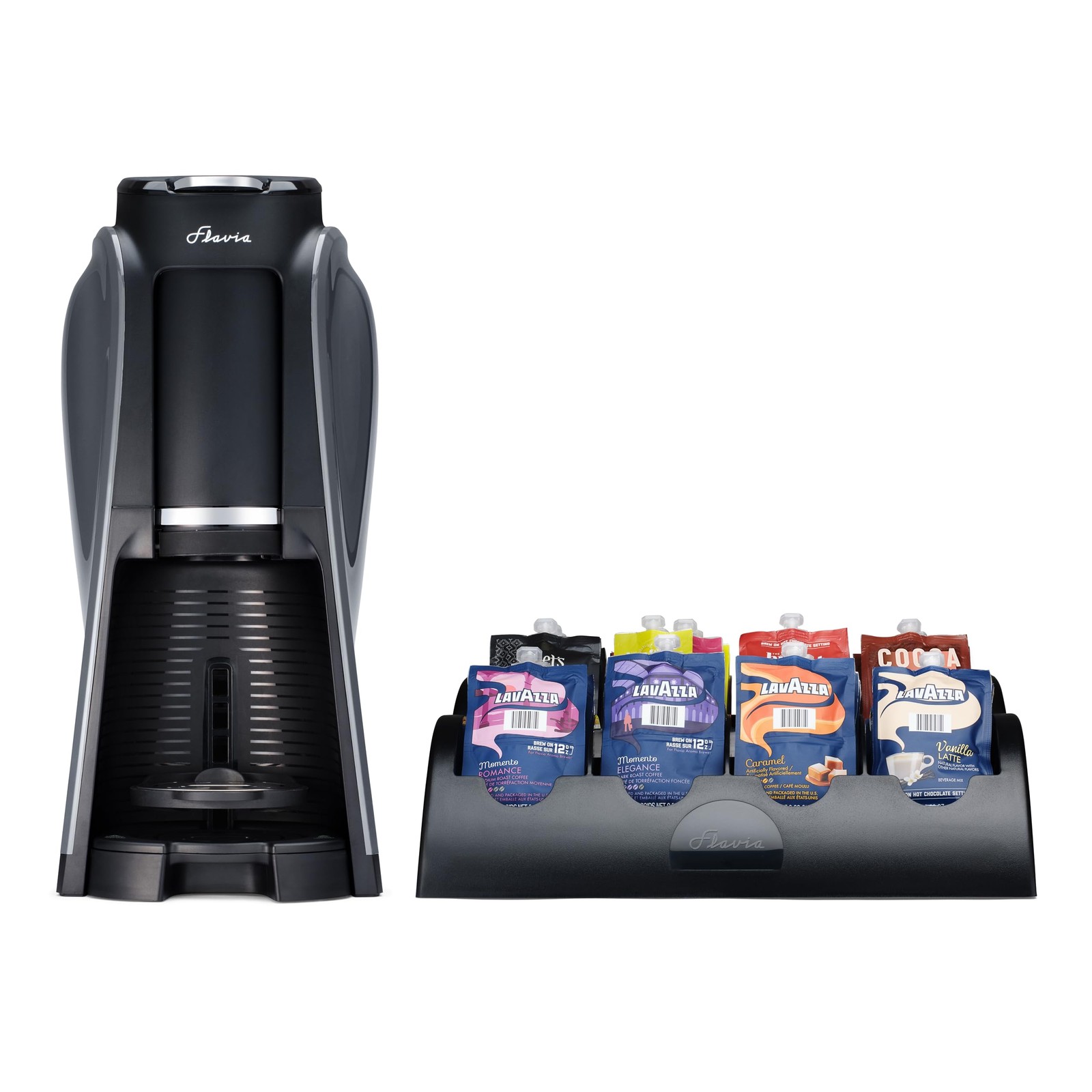 Flavia Aroma Brewer Bundle with 84 Freshpacks and 1 Merchandiser