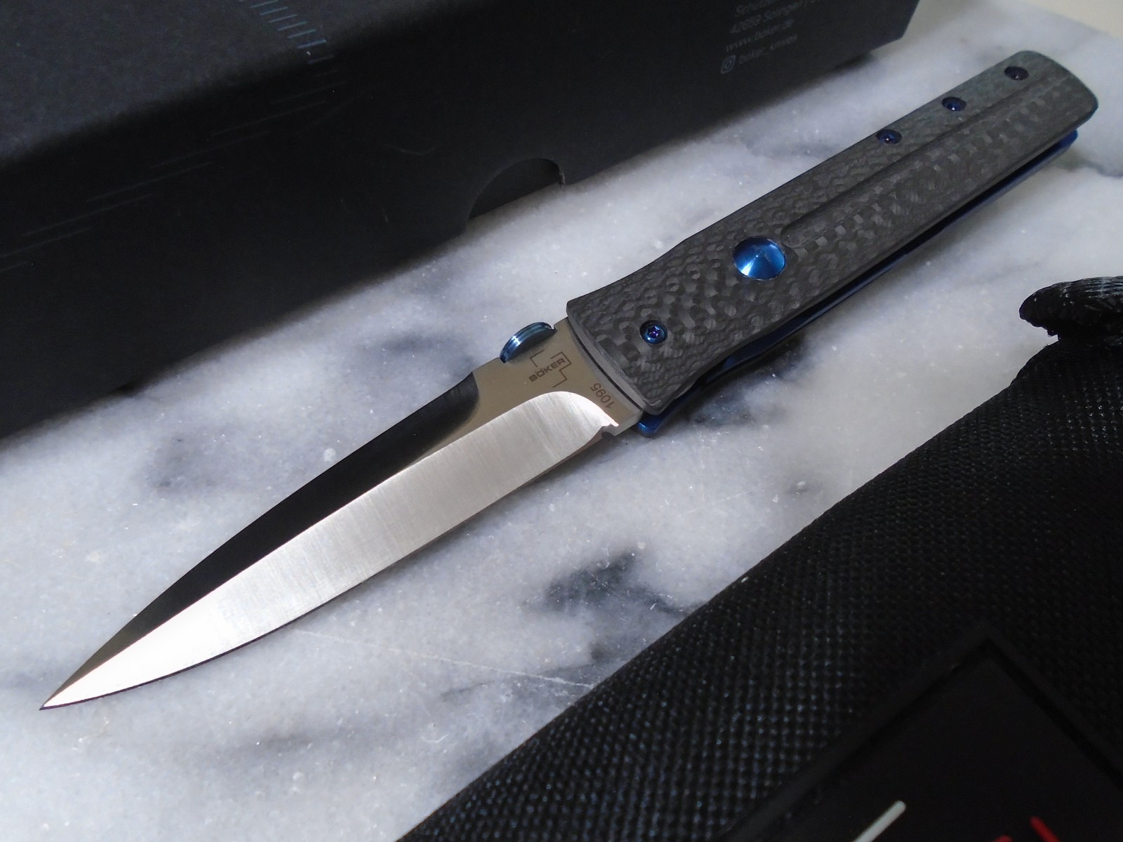Boker Plus Icepick Folding Dagger Pocket Knife Carbon Fiber VG-10 01BO199 New Boker Plus Icepick Folding Dagger Pocket Knife Carbon Fiber VG-10 01BO199 New