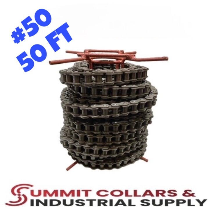 #50 Roller Chain x 50 feet + 5 Connecting Links #50-1RX50 #50 Roller Chain x 50 feet + 5 Connecting Links #50-1RX50