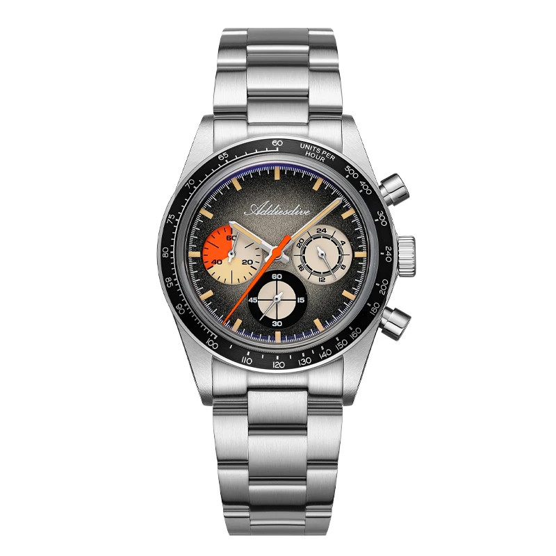 ADDIESDIVE AD2551 Men's Chronograph Watch 316L Steel 100M Water Resistant OS20