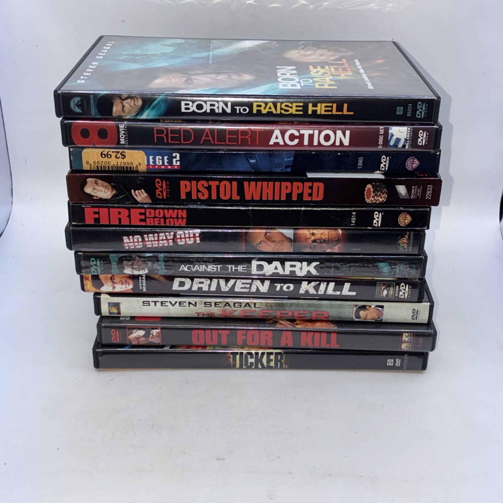 Steven Seagal 11 DVD Collection Pistol Whipped Out For A Kill C4 Steven Seagal 11 DVD Collection Pistol Whipped Out For A Kill C4