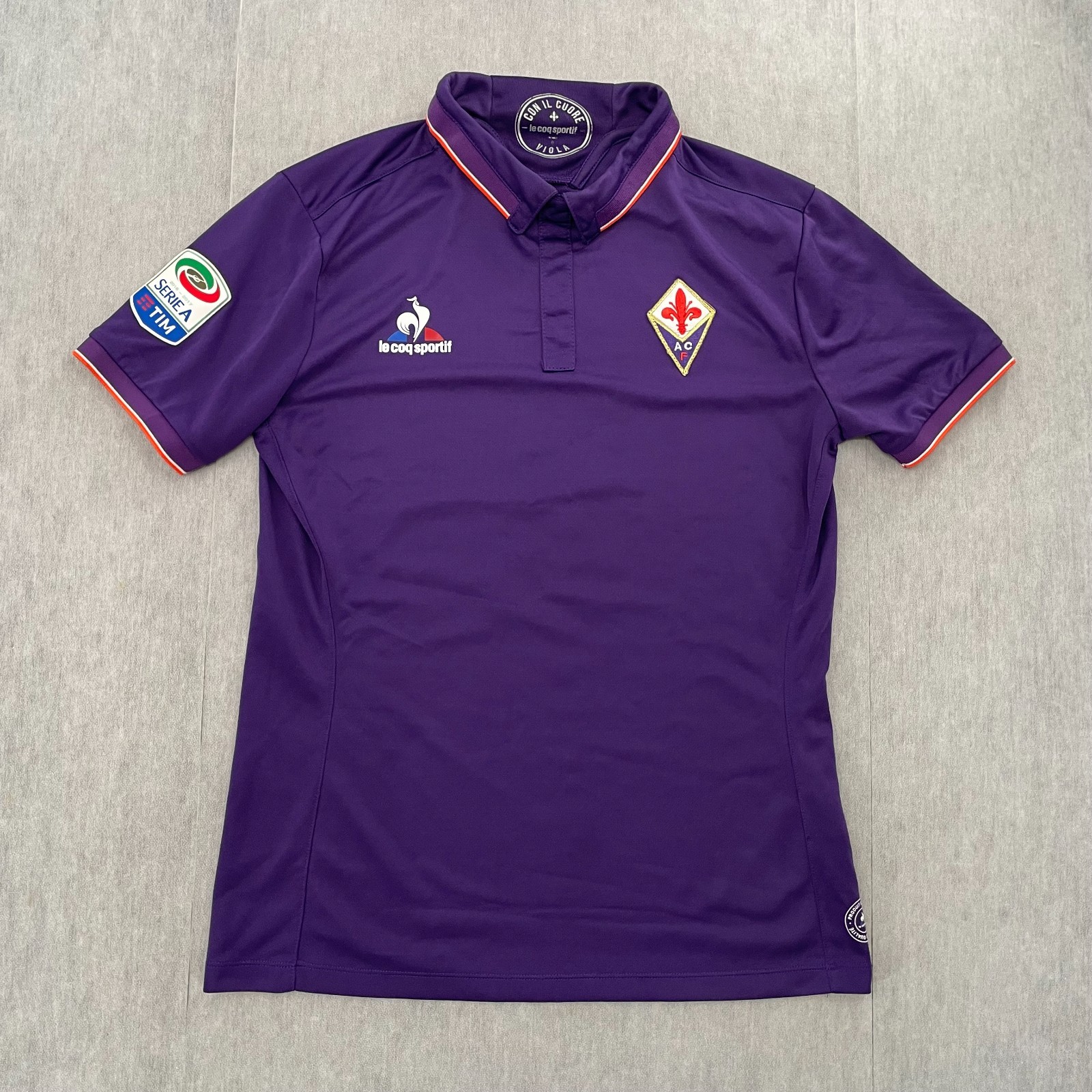 Fiorentina Soccer Jersey Adult Small Purple Le Coq Sportif Paletti 10 Serie A