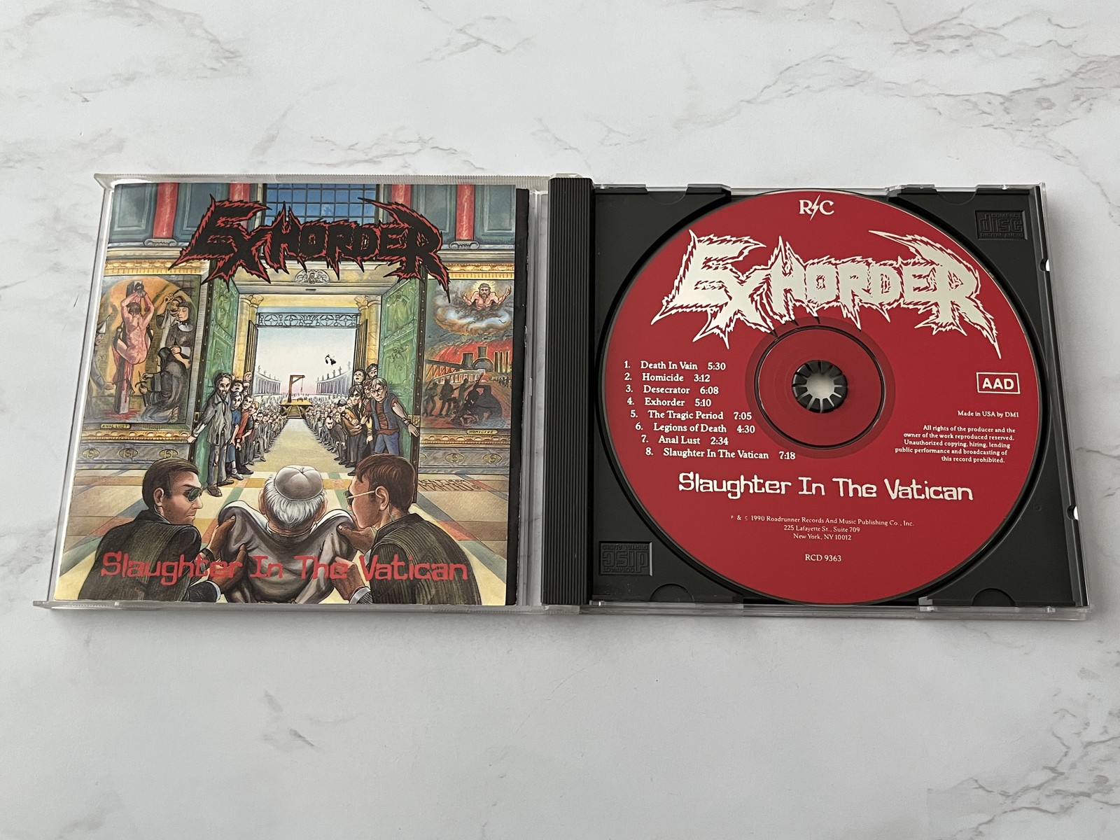 Exhorder Slaughter In The Vatican CD 1990 ORIGINAL PRESS R/C RCD 9363 MEGA RARE