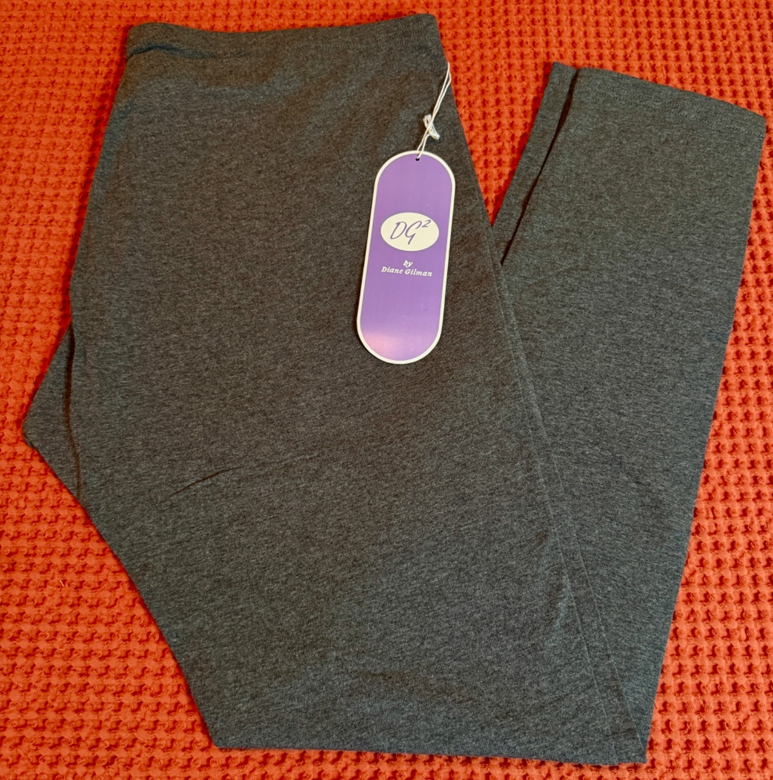 DG2 by Diane Gilman Pull On Leggings - Heather Charcoal Gray (Size 1X) NWT
