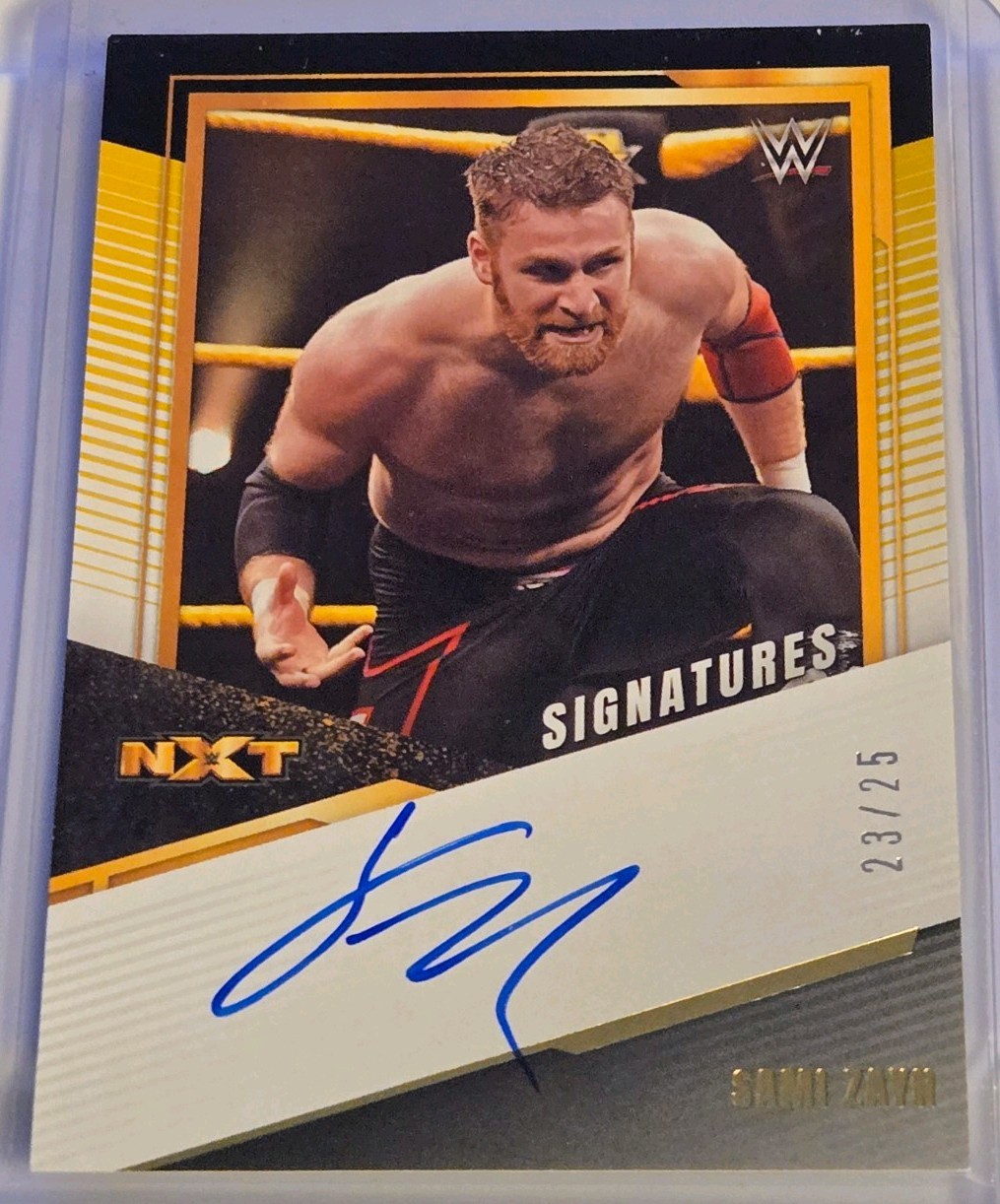 Sami Zayn 2022 Panini NXT 2.0 Black/Gold Autograph #AS-SZY #\'d 23/25 Sami Zayn 2022 Panini NXT 2.0 Black/Gold Autograph #AS-SZY #\'d 23/25