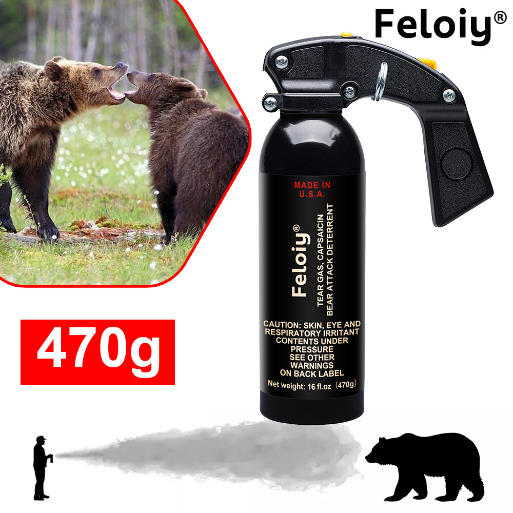 Feloiy 16 oz. Bear Repellent Spray, 35 ft Range NEW EPA Approved Feloiy 16 oz. Bear Repellent Spray, 35 ft Range NEW EPA Approved