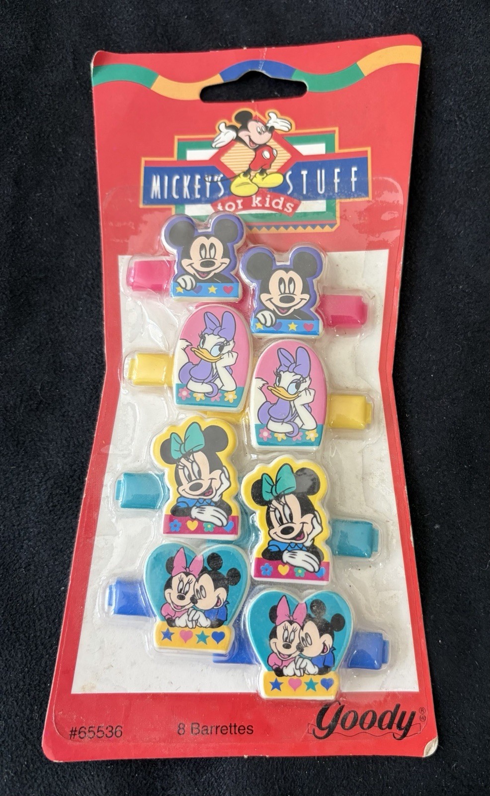 Vintage Goody Mickeys Stuff Barrettes Still In Package 90s Disney Daisy Minnie