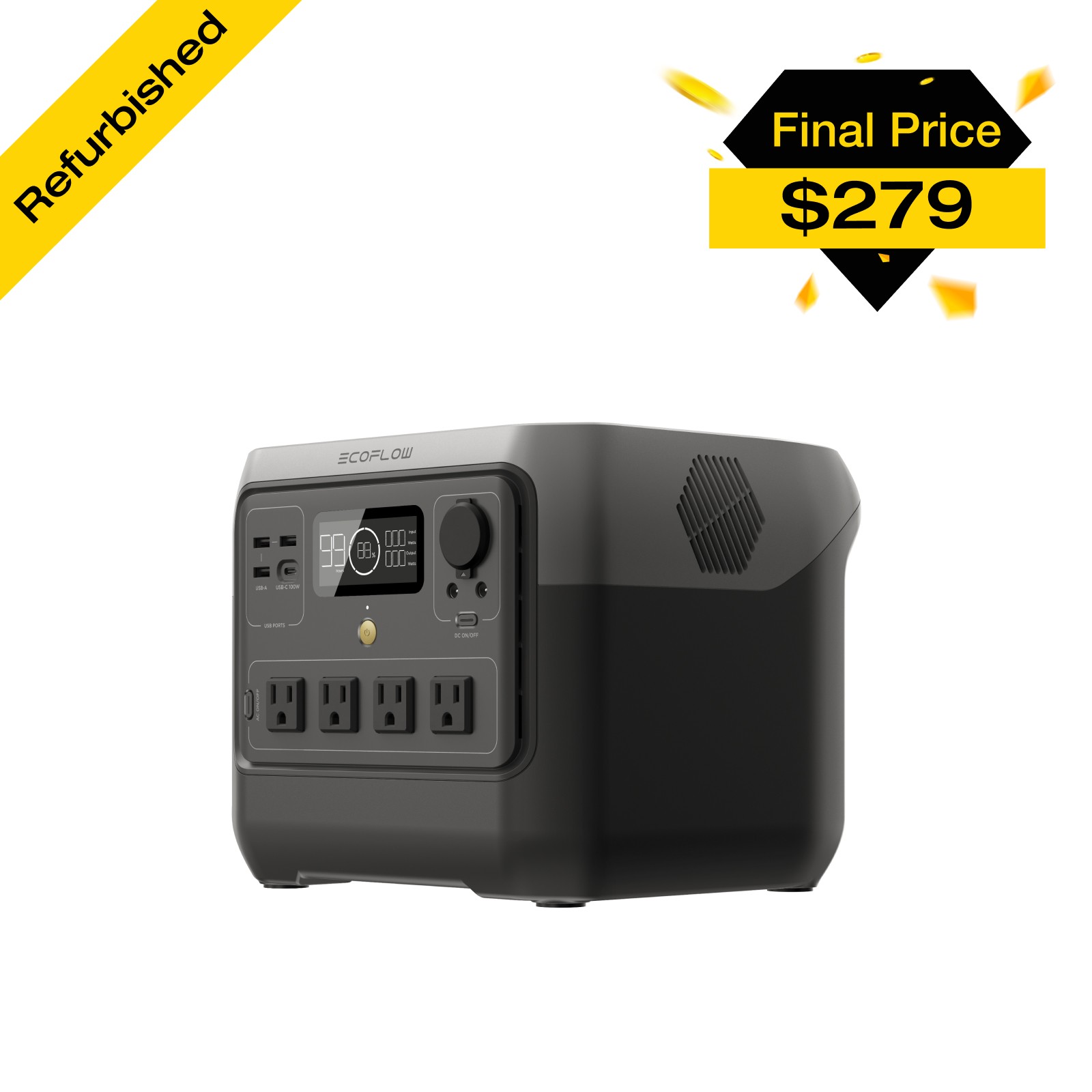 EcoFlow RIVER 2 Pro 768Wh Portable Power Station LFP Certified Refurbished EcoFlow RIVER 2 Pro 768Wh Portable Power Station LFP Certified Refurbished