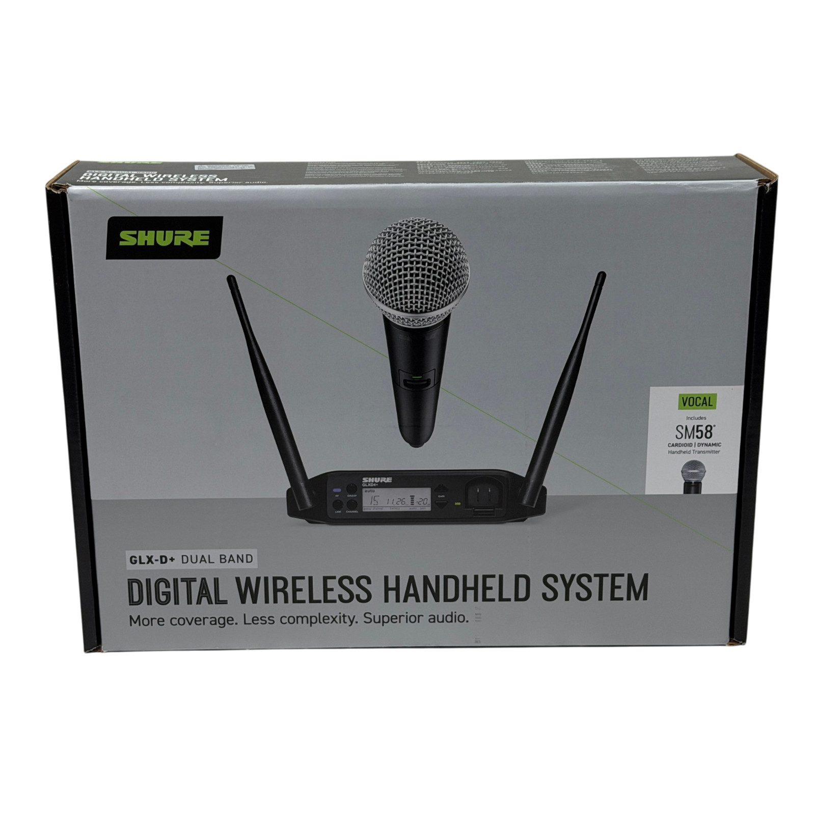 Shure GLXD24+/SM58 Dual Band Digital Wireless Microphone Receiver Z3 Authentic
