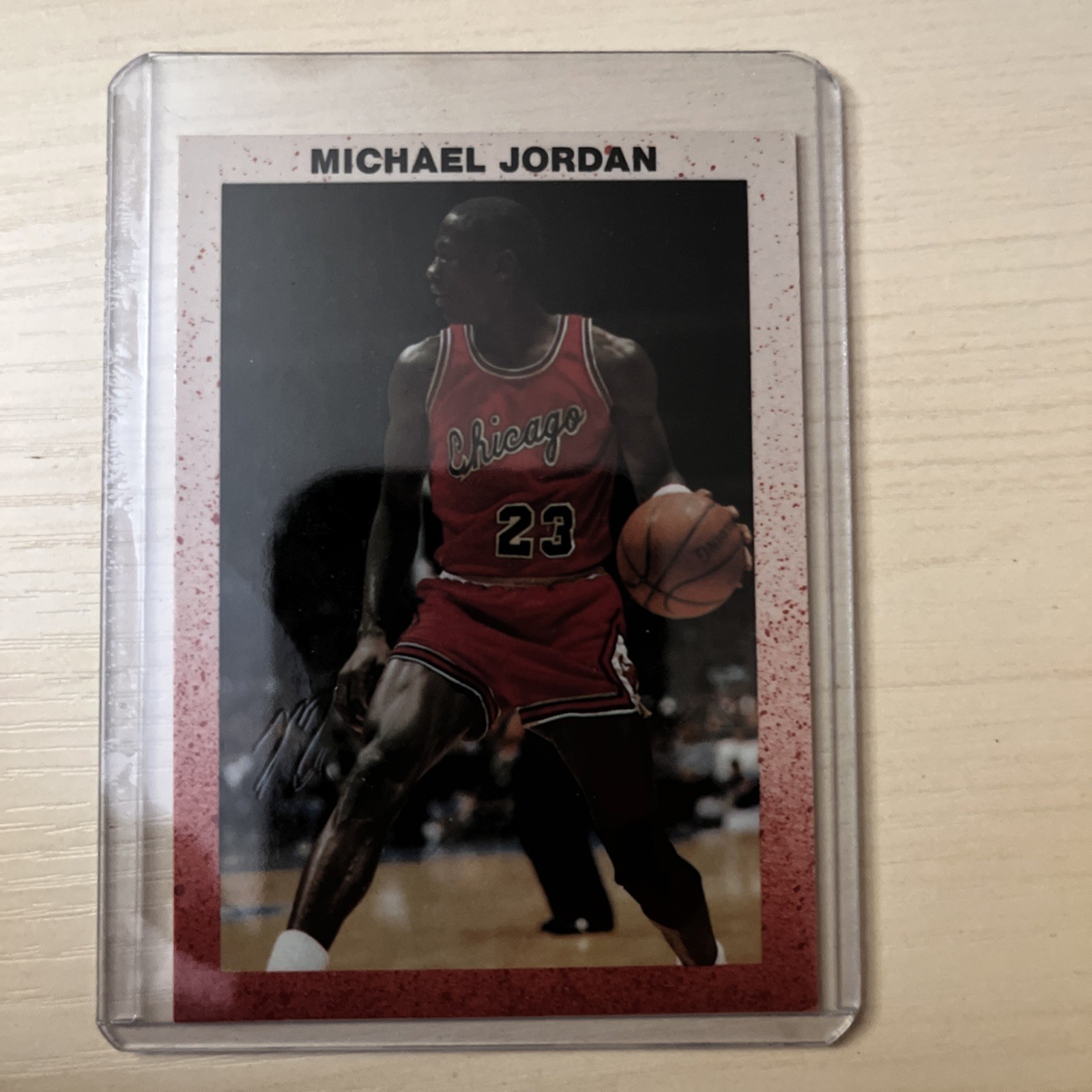 1990 Broder MICHAEL JORDAN RED BORDER CHICAGO BULLS 🔥RARE🔥 1990 Broder MICHAEL JORDAN RED BORDER CHICAGO BULLS 🔥RARE🔥
