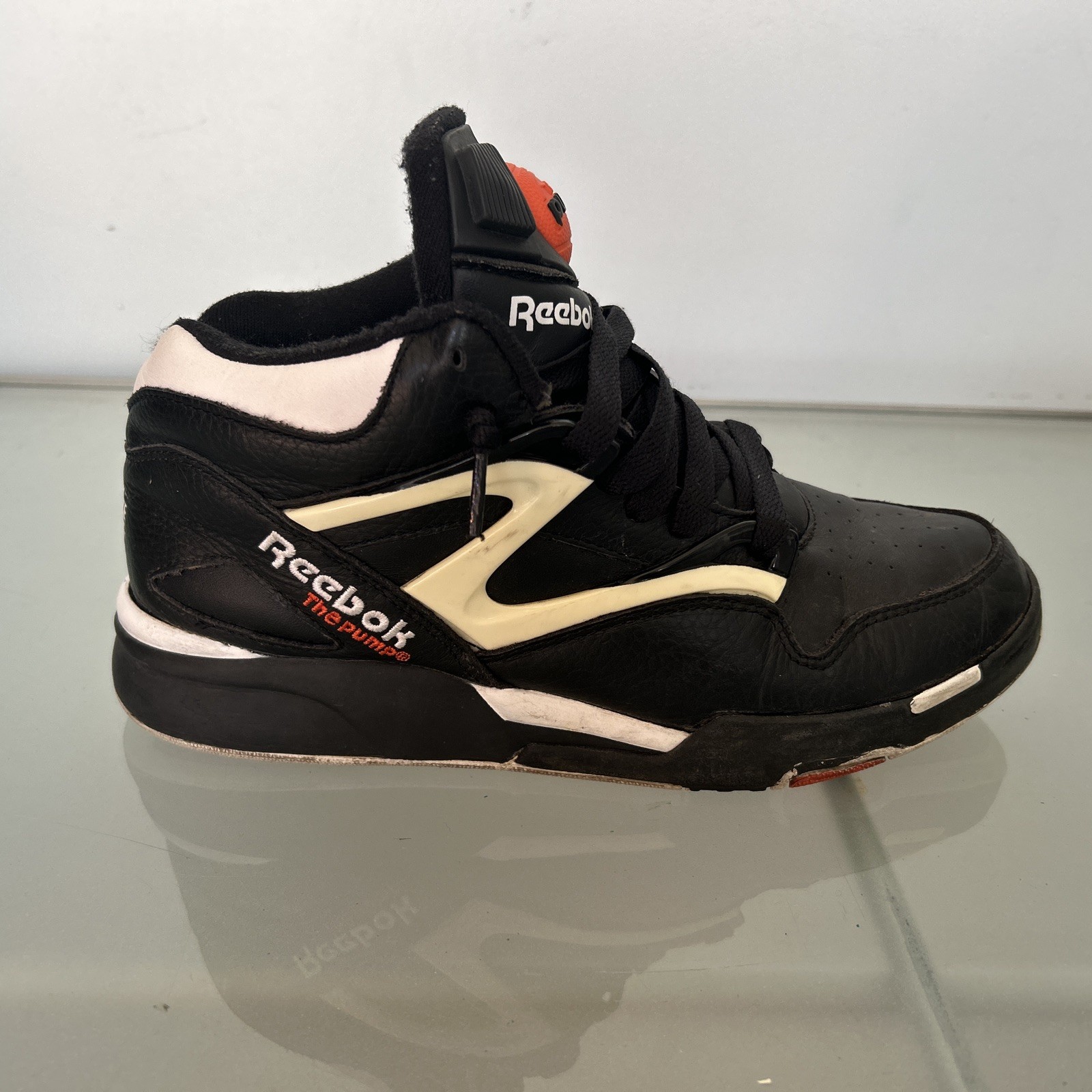 Reebok The Pump VTG Omni Zone II Black White Orange Hexalite Mens 8.5 J15298