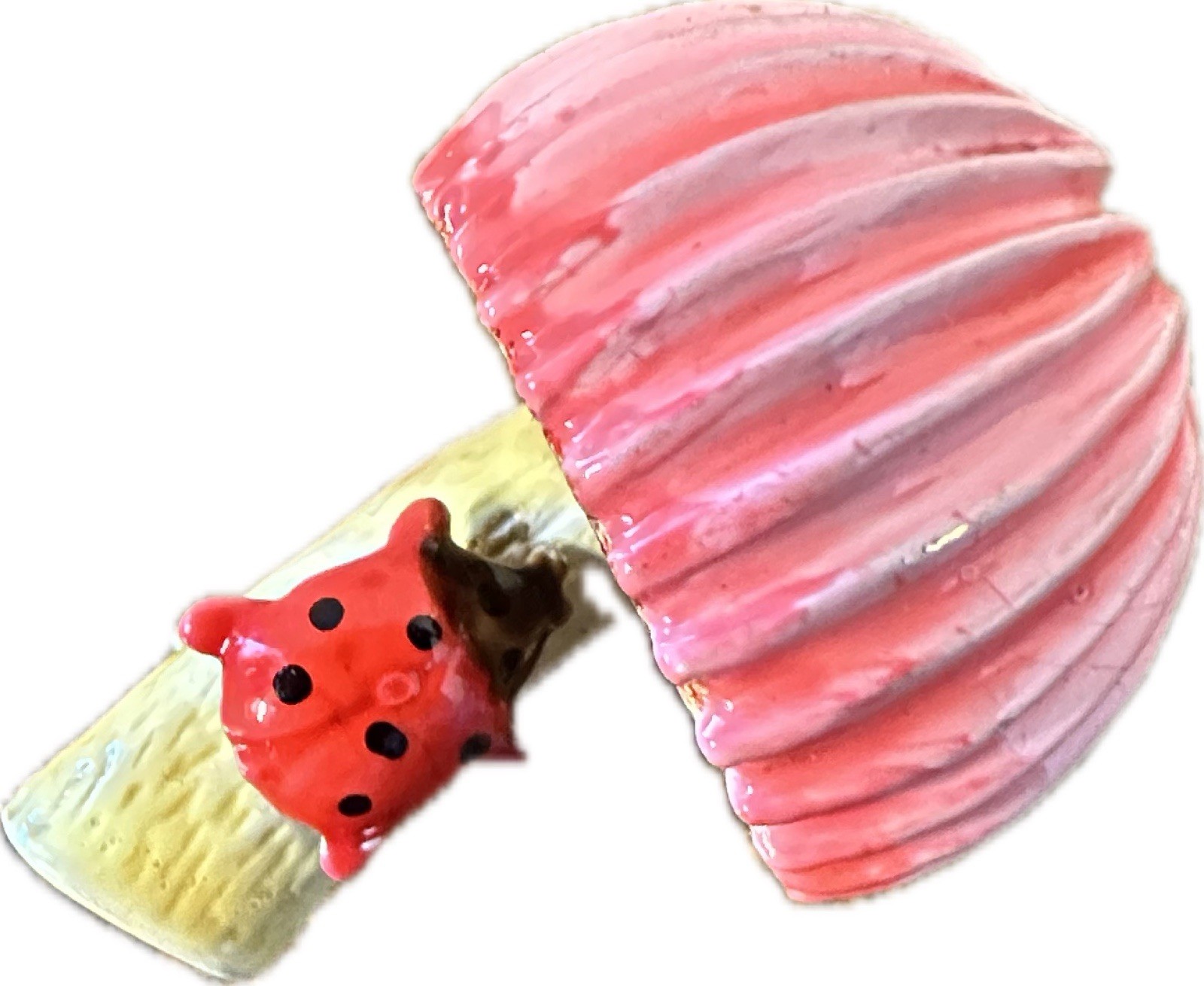 Original By Robert Enamel Ladybug And Mushroom Brooch Vintage