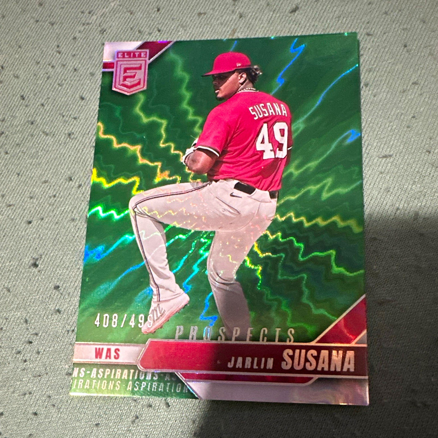Jarlin Susana Panini Elite Extra Edition Aspirations Prospects 408/499 Nationals