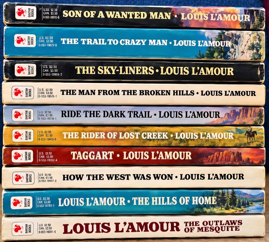 Louis L\'Amour Lot of 10 Western Paperback Books Bantam The Sacketts Series