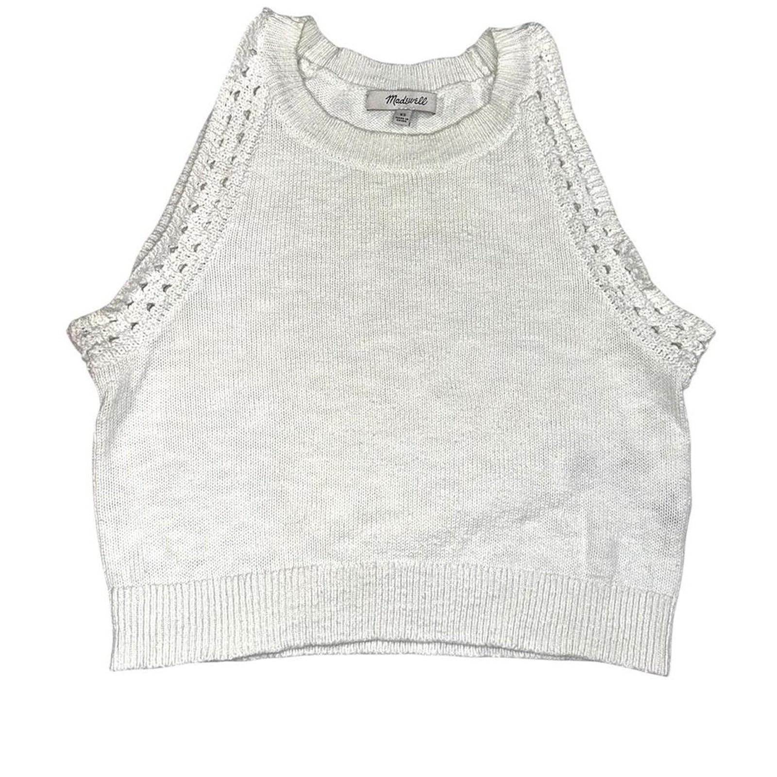 Madewell Women\'s White and Cream Crop-top