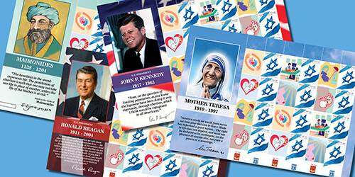 Israel 2022 - Honor Life - Pro Life - Limited Edition set of 4 sheets - MNH