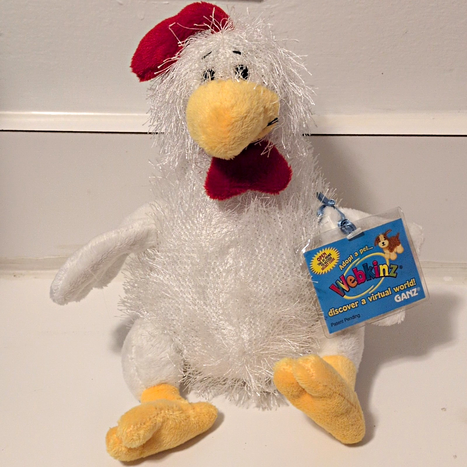 GANZ Webkinz Chicken Plush Stuffed Animal Sealed Code 2005 MPN HM123