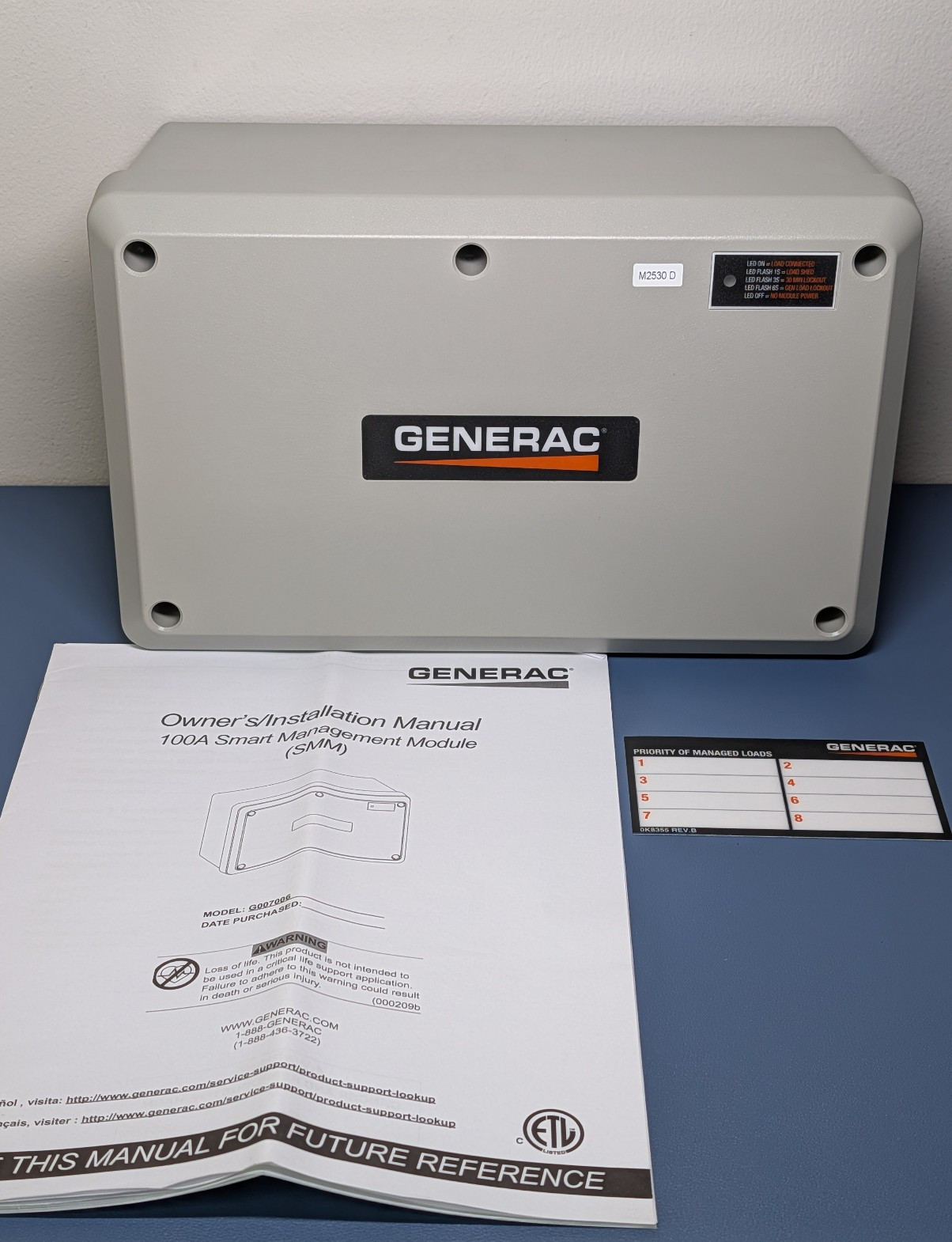 Generac 7006 100A Smart Management Module SMM 240V Load Shed 0070061 NEW