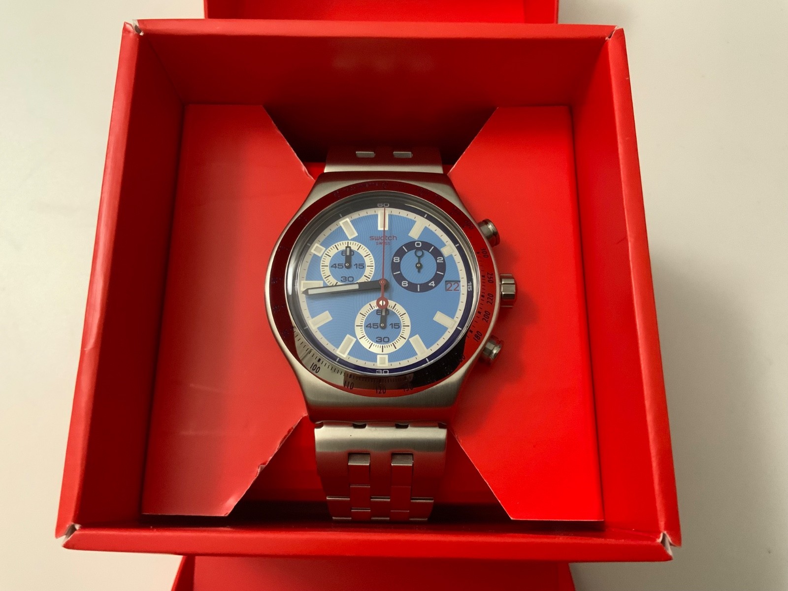 SWATCH MIDDAY IN THE MIRROR YVS541G Quartz Chronograph Swiss Made Watch