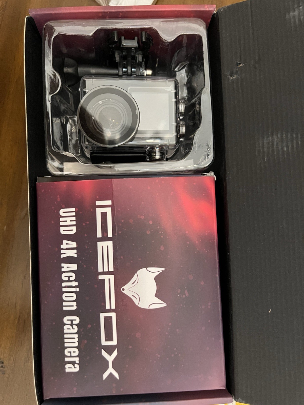 IceFox UHD 4K Action Camera Waterproof 40m, Duel Screen, WiFi, Image Stabilizer