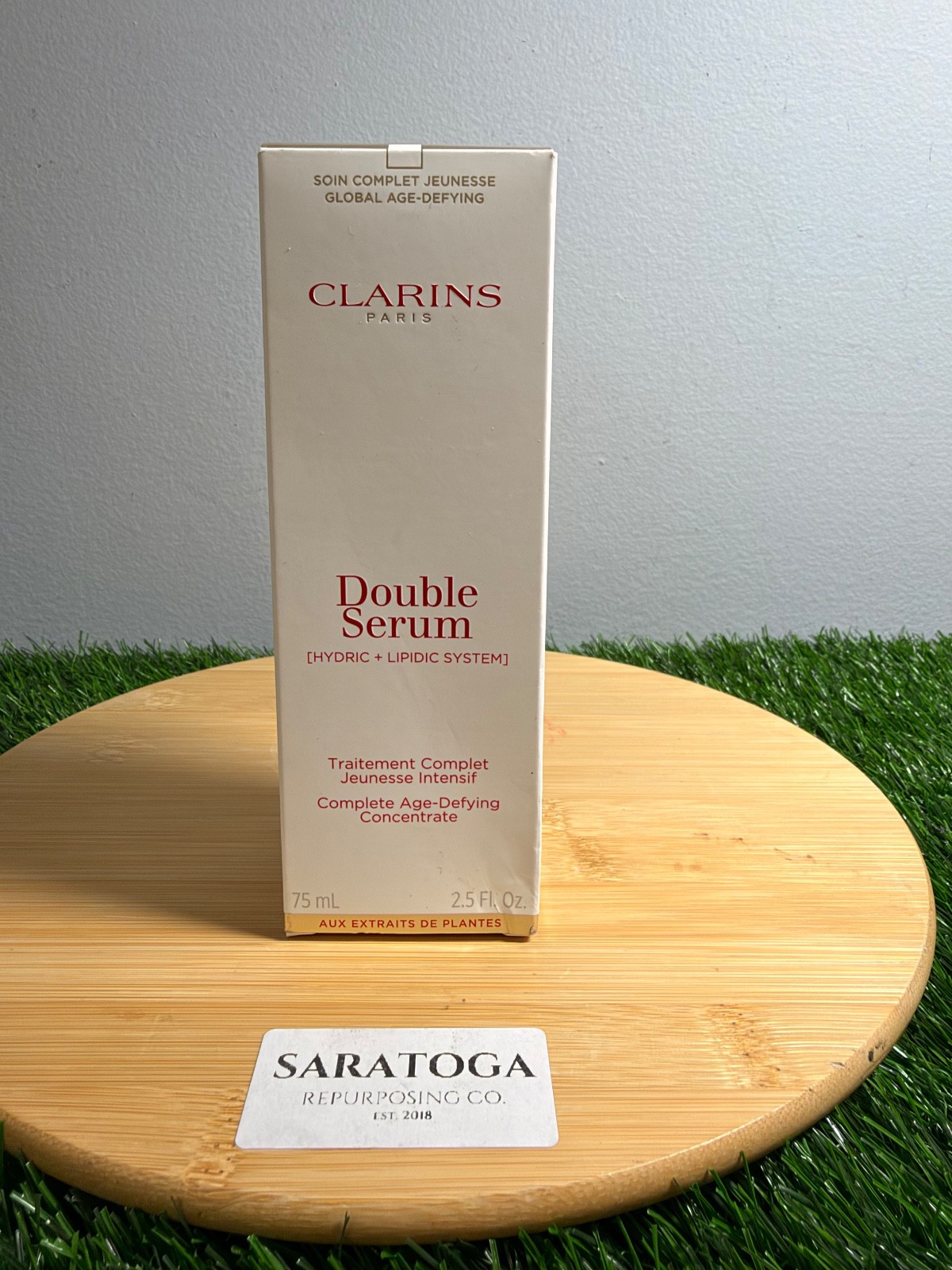 Clarins Double Serum Complete Age Defying Concentrate 2.5 Oz 75ml  Open Box