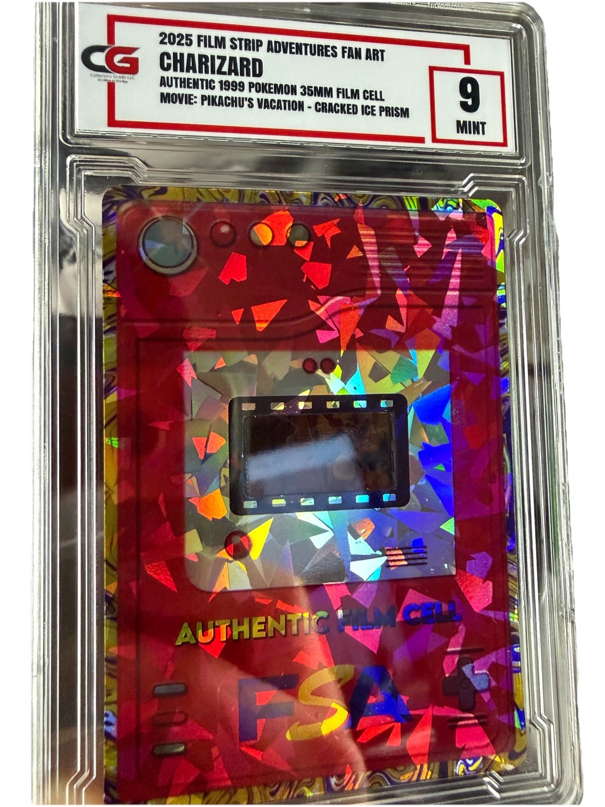 Pokémon FSA Cracked Ice Prism—Authentic 35mm Film Cell: Charizard— CG Graded 9