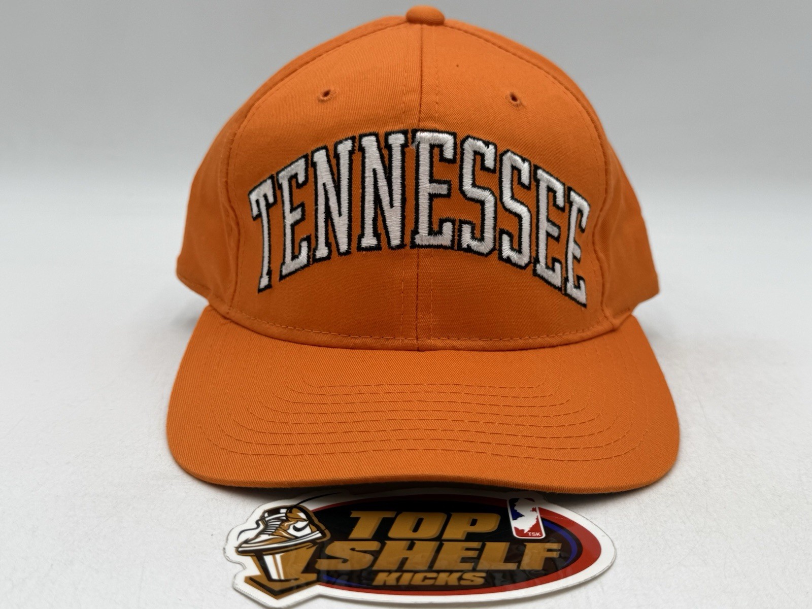 Vintage Tennessee Volunteers Arch Spell Out Orange SnapBack Hat Cap Starter OSFA