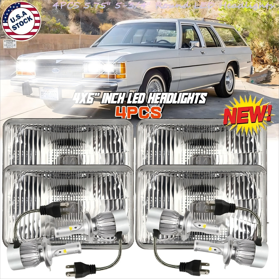 Brightest 4x Fit Ford LTD Crown Victoria 1987-91 4x6