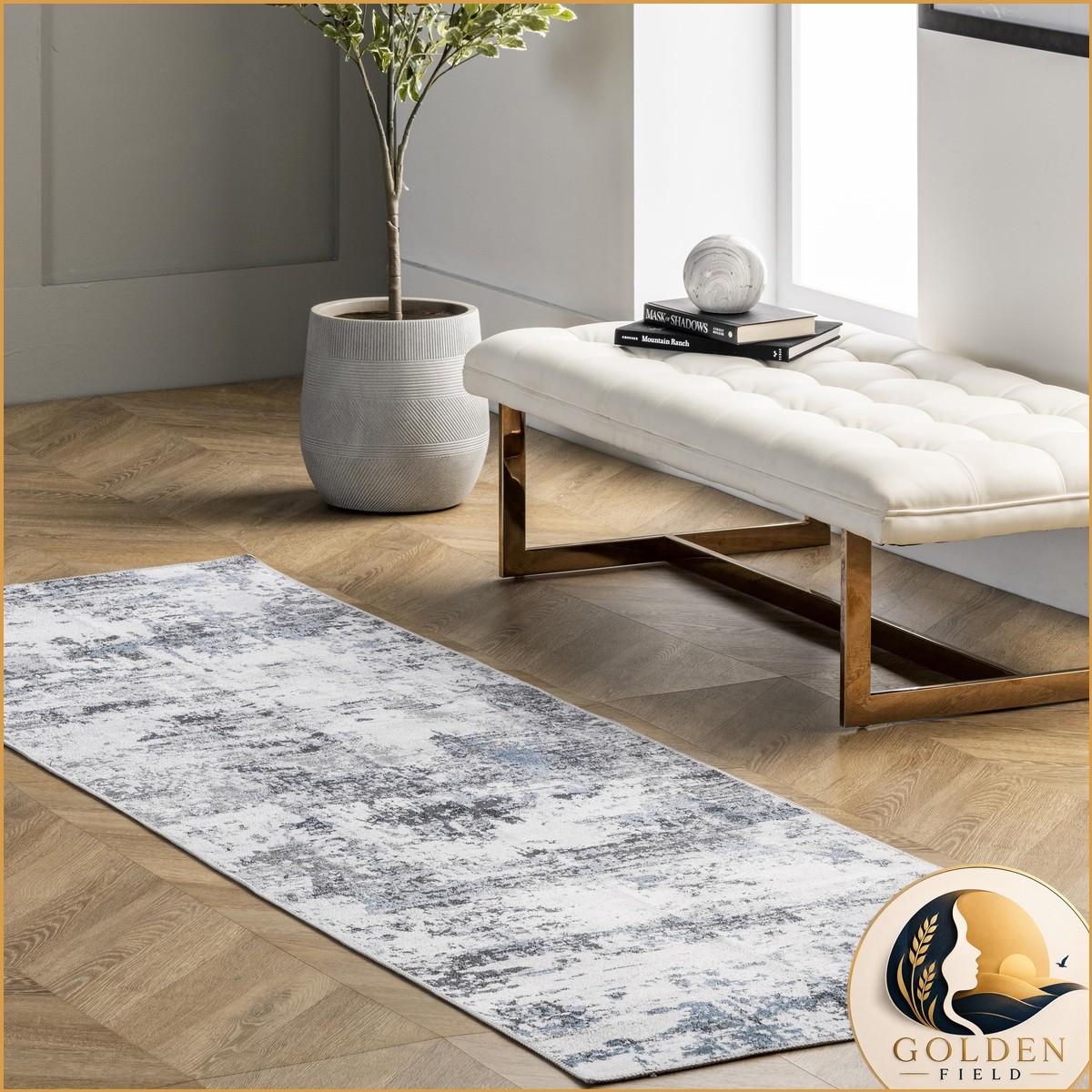 Nuloom SpinClean Dali Blue Grey/Ivory, 2\'6\