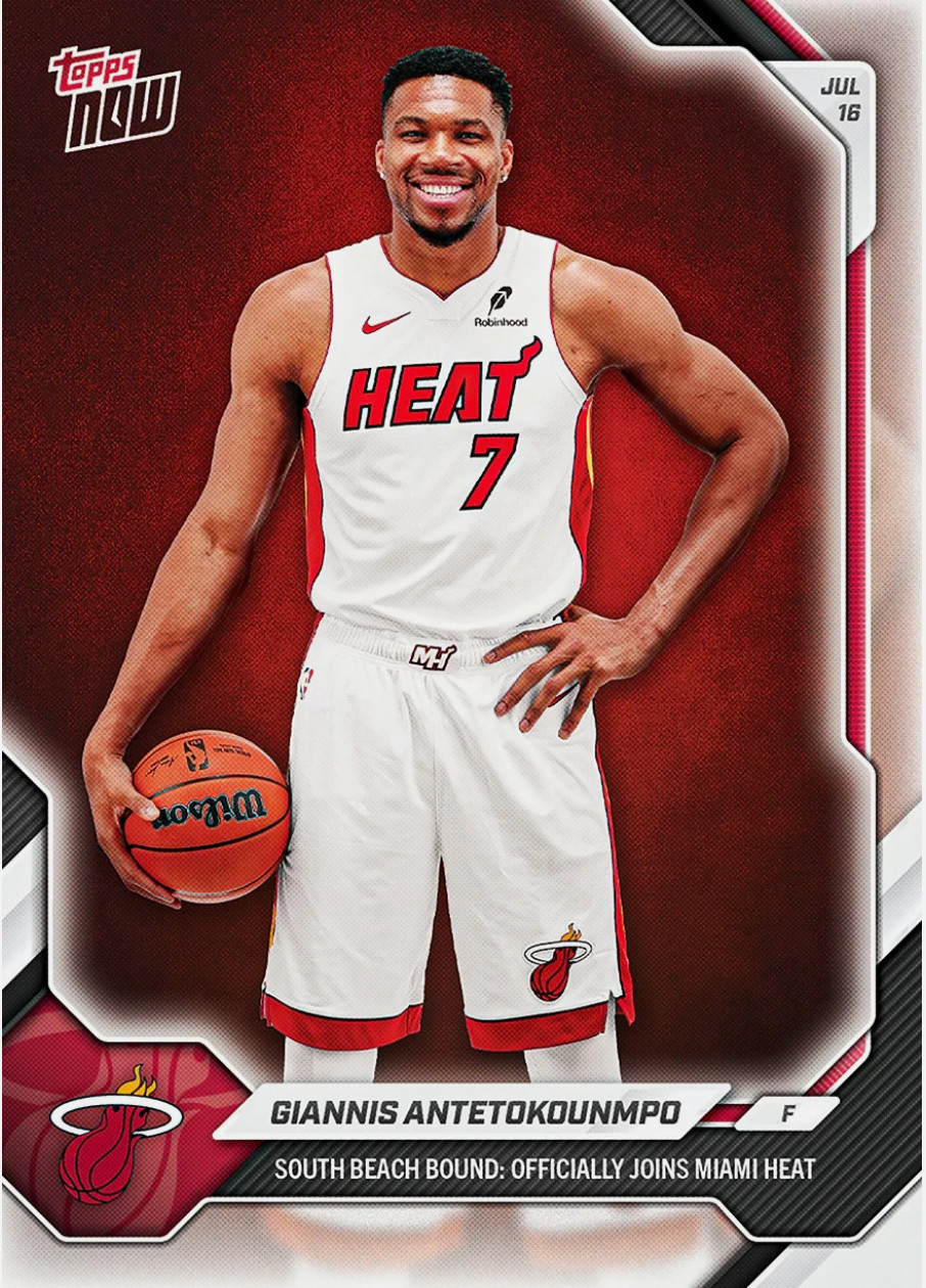 QTY  Giannis Antetokounmpo - 2026-27 NBA Topps NOW - Card OS02 HEAT