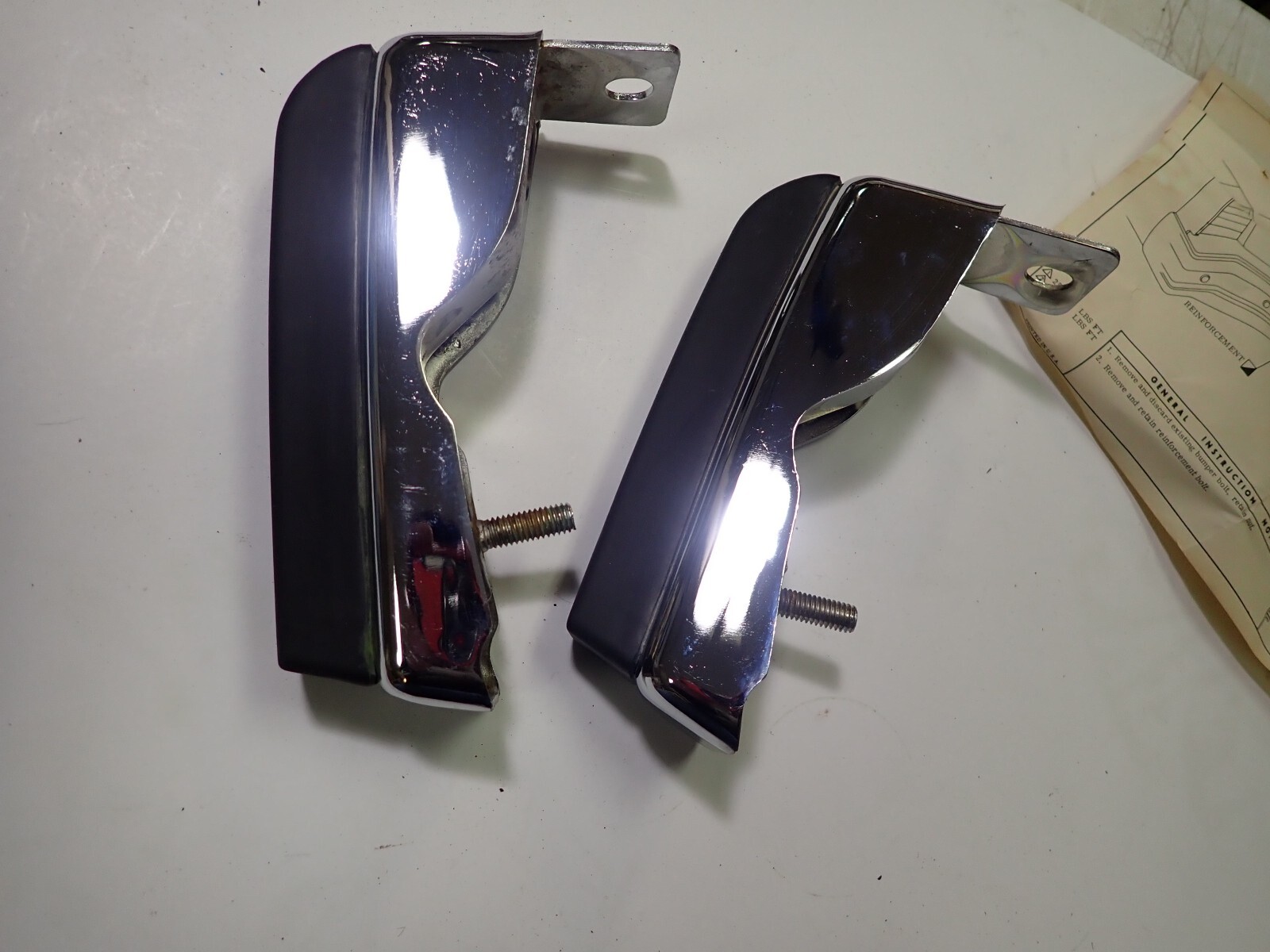 NOS 1974 1975 Chevrolet Mote Carlo Rear Bumper Guards GM # 994599 New Old Stock