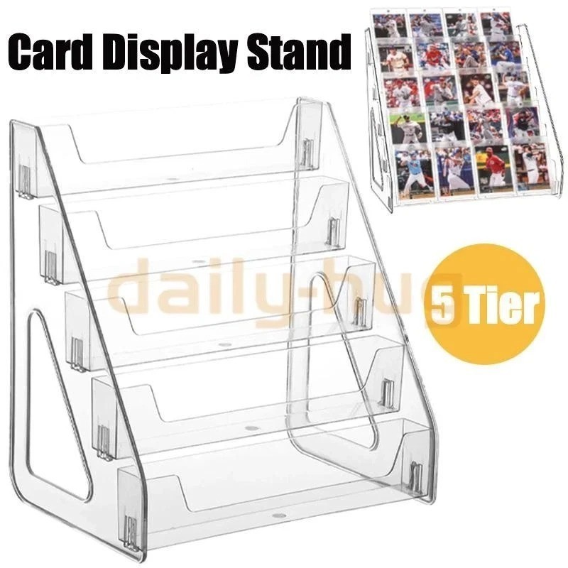 Trading Card Display Stand, 5 Tier Vertical Holder for Baseball Basketball Sport Trading Card Display Stand, 5 Tier Vertical Holder for Baseball Basketball Sport