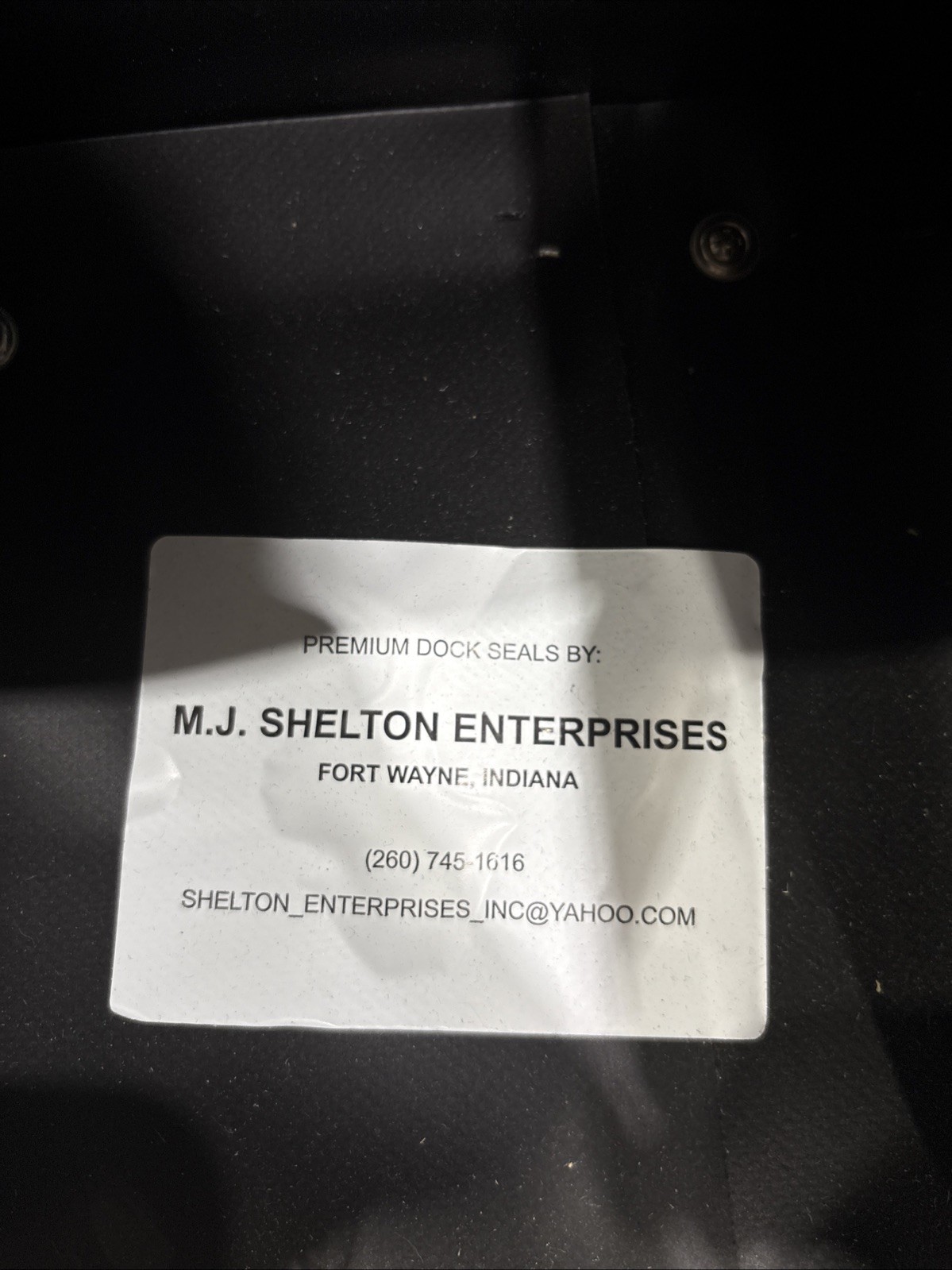 Shelton enterprises loading dock seal
