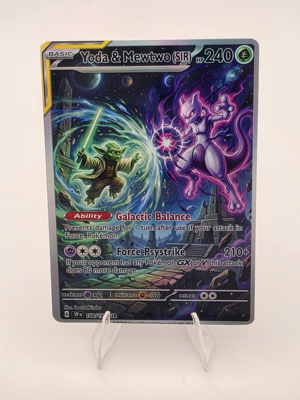 CUSTOM FAN ART Mewtwo Power Holo Card