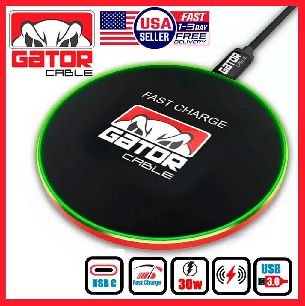 30W Wireless Phone Charger Pad Dock Fast Charge for Samsung iPhone All Universal