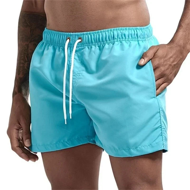 Men's Swim Trunks Quick Dry Board Shorts Drawstring Beach Bathing Suit Pockets