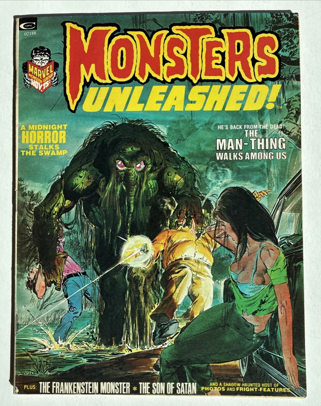 1973 MARVEL MONSTERS UNLEASHED COMIC BOOK #3 MAN-THING WALKS AMONG US 1973 MARVEL MONSTERS UNLEASHED COMIC BOOK #3 MAN-THING WALKS AMONG US