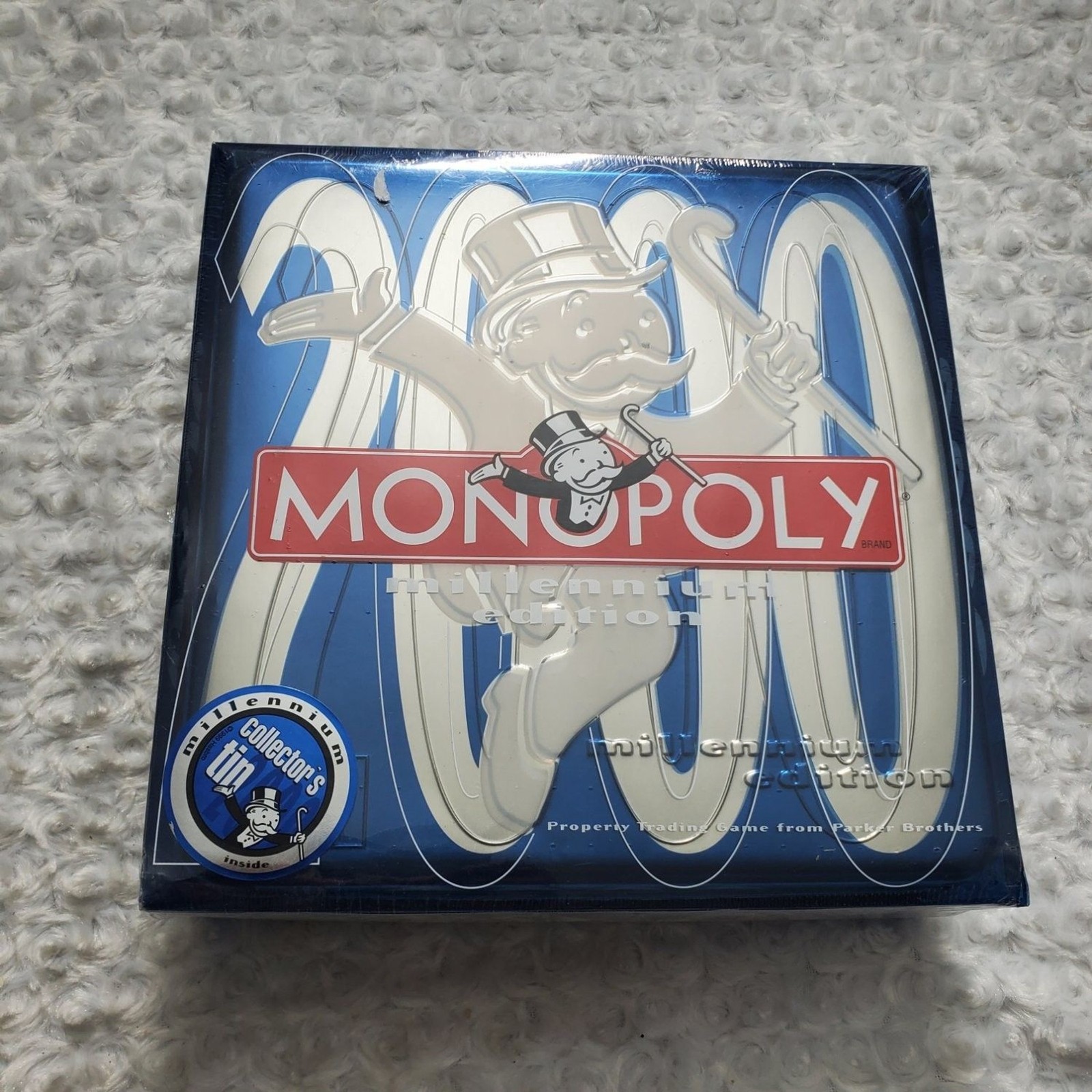 Vintage 1999 Parker Brothers Monopoly Millennium Edition Board Game Sealed Blue