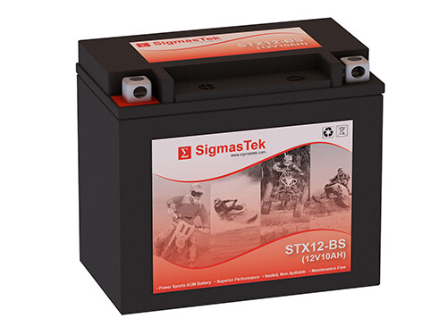 SigmasTek STX12-BS Powersports Battery (180CCA)