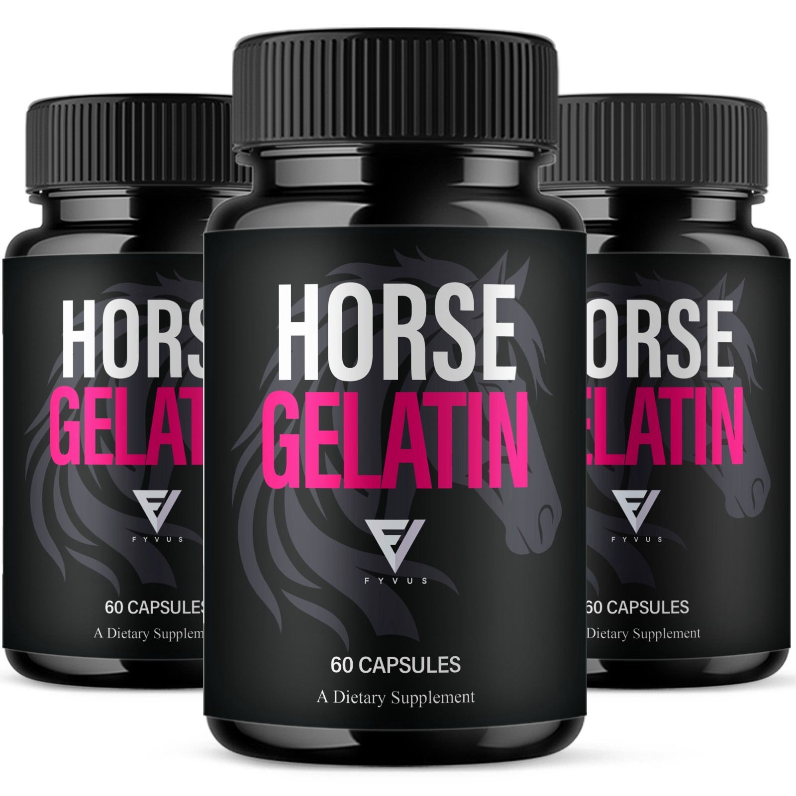 (3 Pack) Horse Gelatin Performance Capsules, Horse Gelatin Pills (180 Capsules) (3 Pack) Horse Gelatin Performance Capsules, Horse Gelatin Pills (180 Capsules)