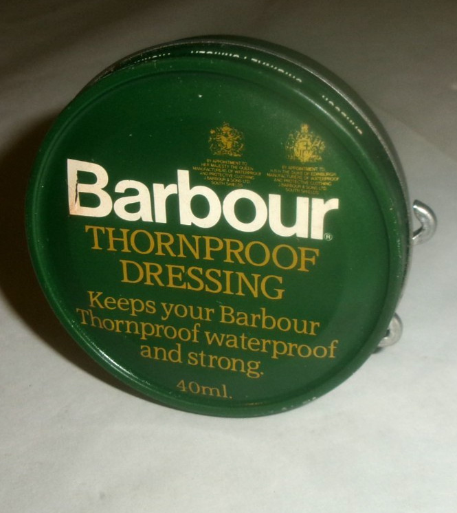 Barbour Thornproof Waterproof Dressing 40ml Metal Can Wax Dressing New Barbour Thornproof Waterproof Dressing 40ml Metal Can Wax Dressing New