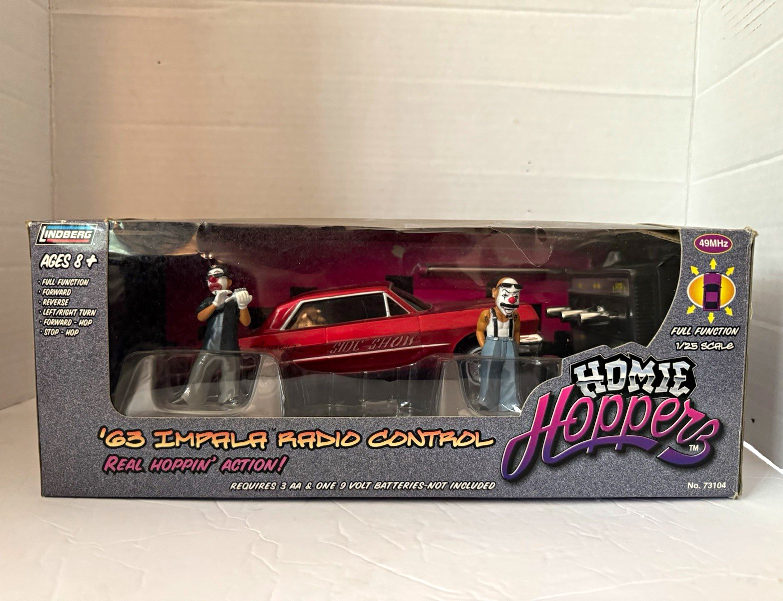 RARE VINTAGE 2004 LINDBERG HOMIE HOPPERZ 63 IMPALA RC LOWRIDER 1/25 MODEL 73104 RARE VINTAGE 2004 LINDBERG HOMIE HOPPERZ 63 IMPALA RC LOWRIDER 1/25 MODEL 73104