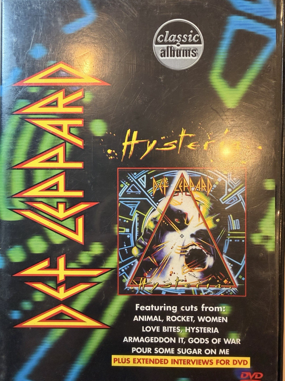 Def Leppard - Hysteria (DVD, 1987, Inc. Sampler DVD) Like New    100 Minutes 