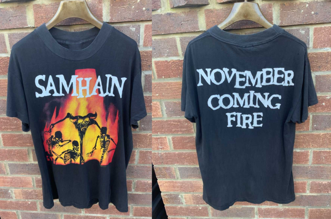 Brockum Rar 1990 Samhain November Coming Fire t shirt Danzig misfits S-5XL