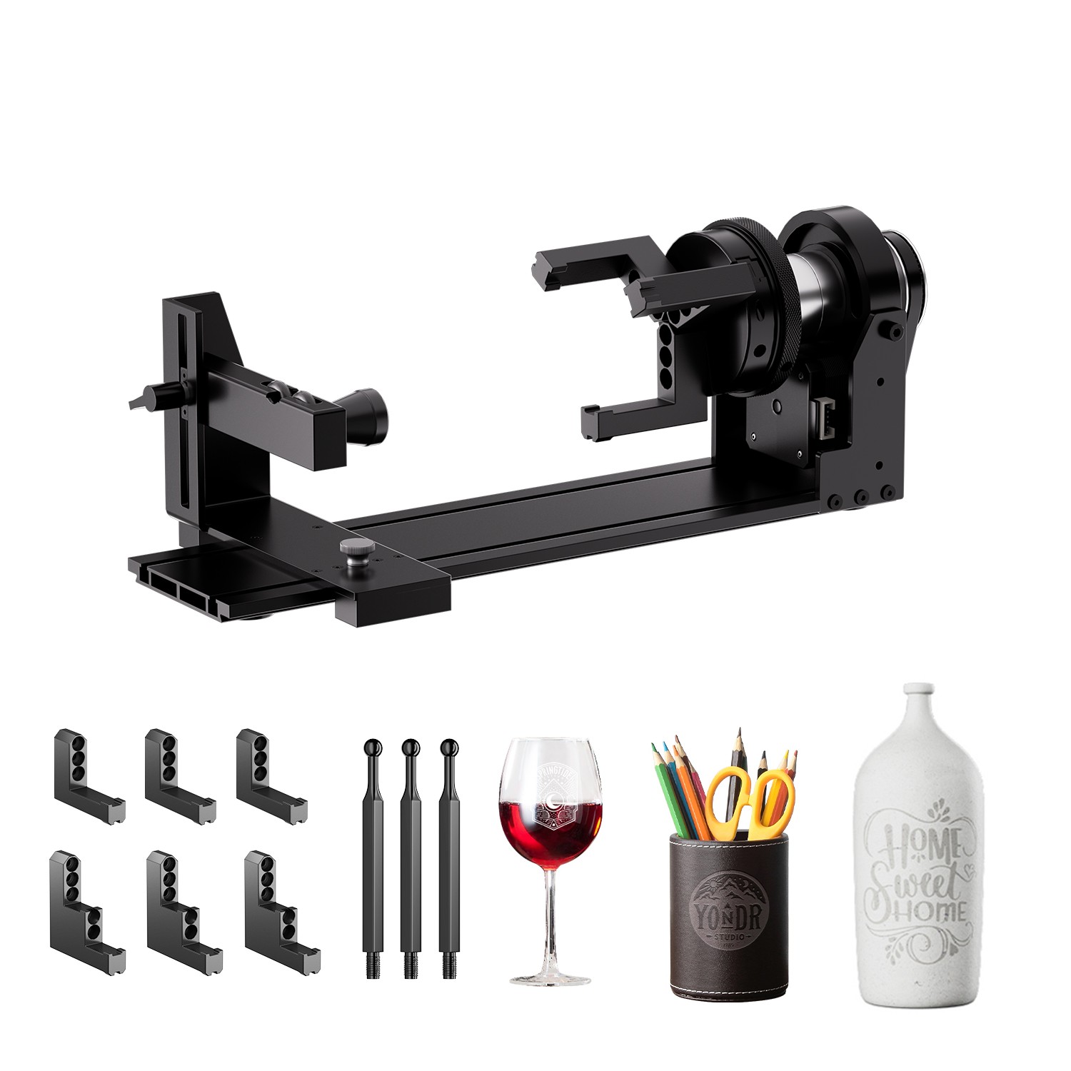 LONGER 4-in-1 Rotary Attachment with 3-Jaw Chuck for Ray5 & B1 Laser Engraver🔥